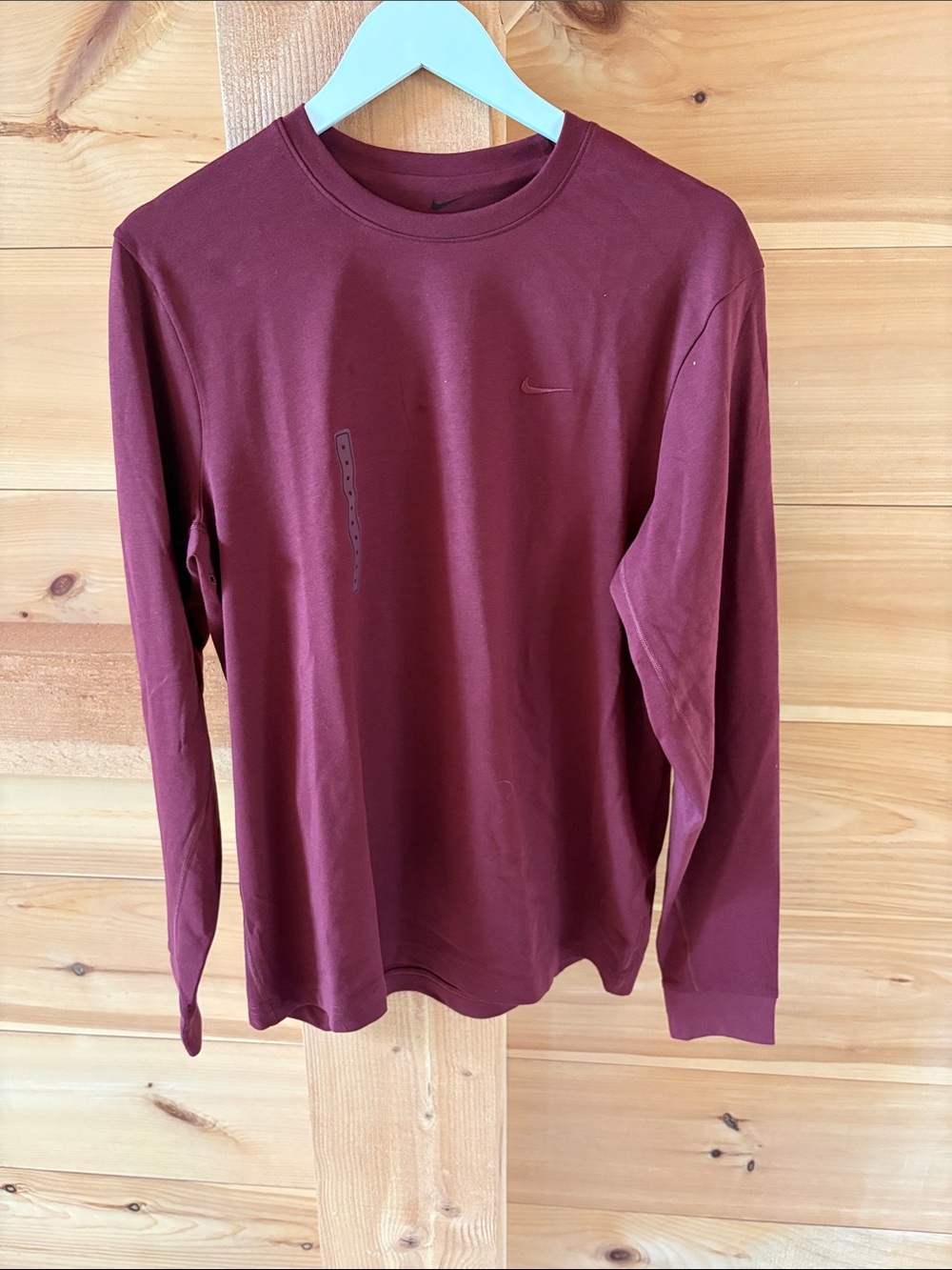 Nike Long-Sleeve Crew Shirt in Maroon